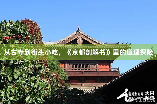 从古寺到街头小吃，《京都剖解书》里的道理探险